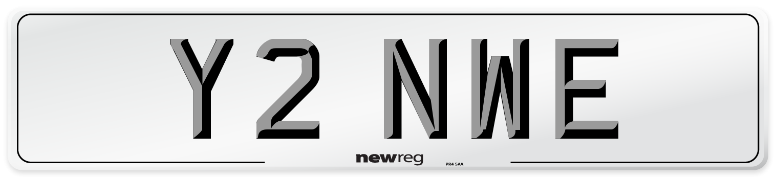 Y2 NWE Number Plate from New Reg